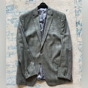 Light Grey Check Calvin Klein Blazer 46 Extra Long